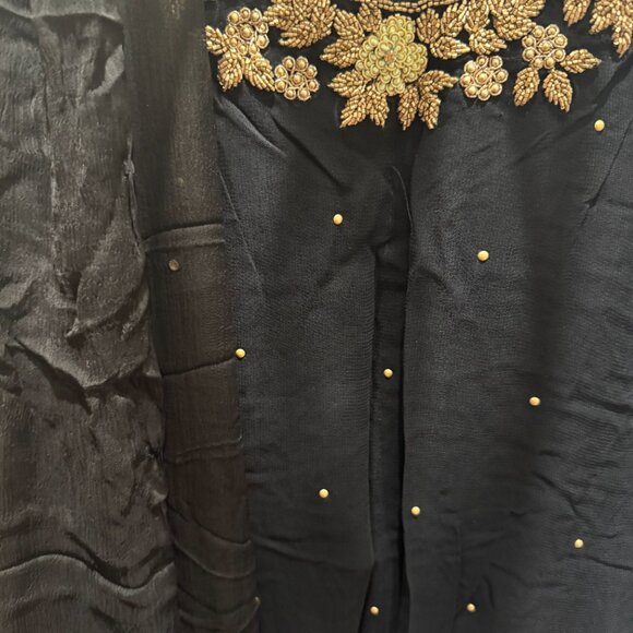 Indian Black Bell Sleeves Boutique Suit | Traditional | Heavy work - Picture 6 of 9